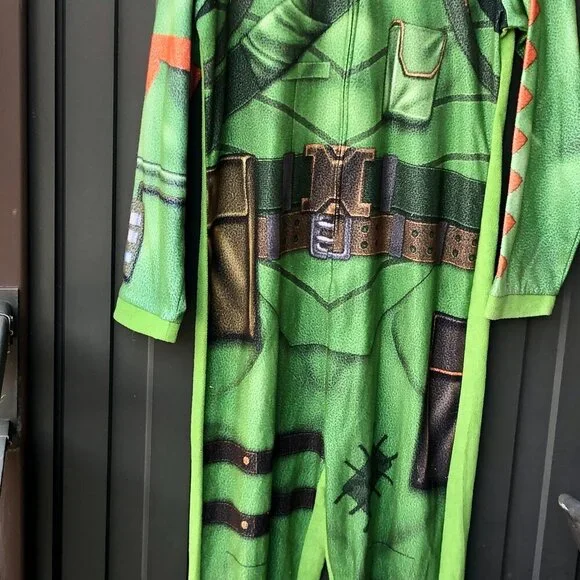 🎮 Fortnite Rex Dino Onesie Costume Adult Small Pajamas Cosplay Hoodie Epic Game - Picture 3 of 8